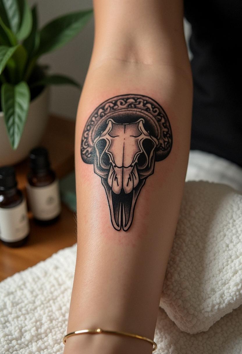 serpent skull tattoo