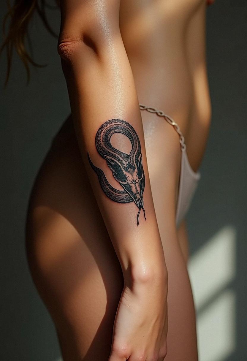 serpent skull tattoo