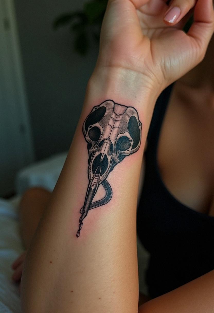 serpent skull tattoo