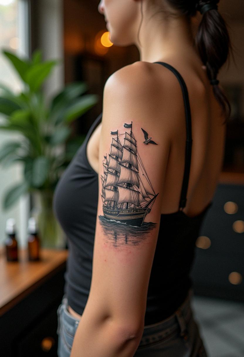 ship tattoo