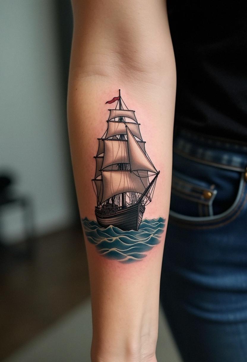 ship tattoo