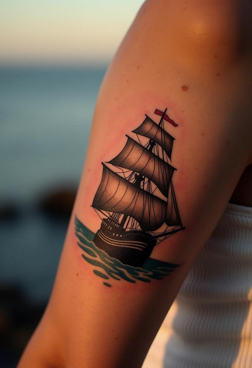 ship tattoo