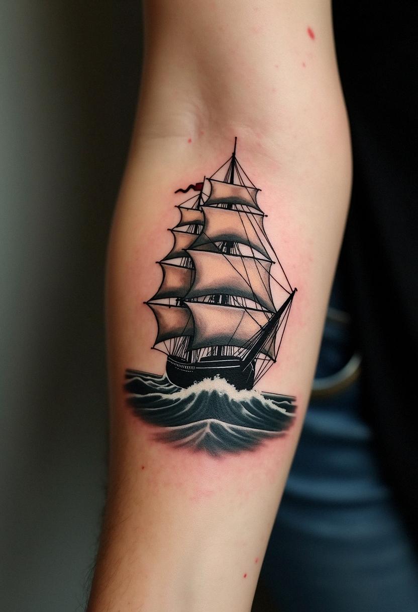 ship tattoo