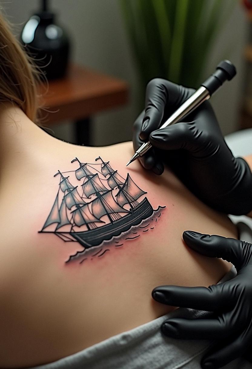 ship tattoo