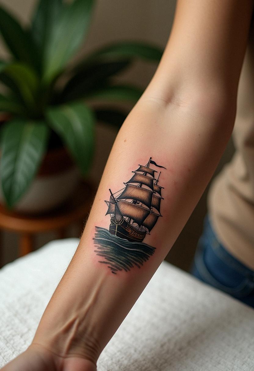 ship tattoo
