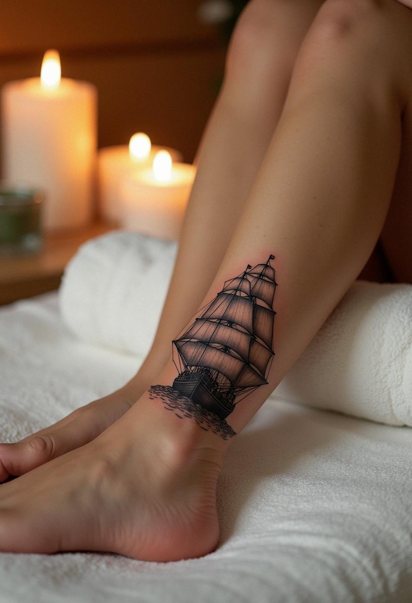 ship tattoo