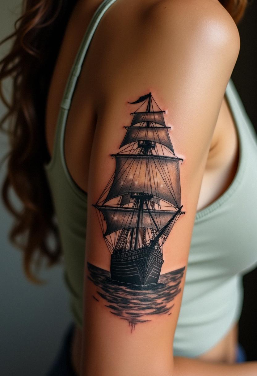 ship tattoo