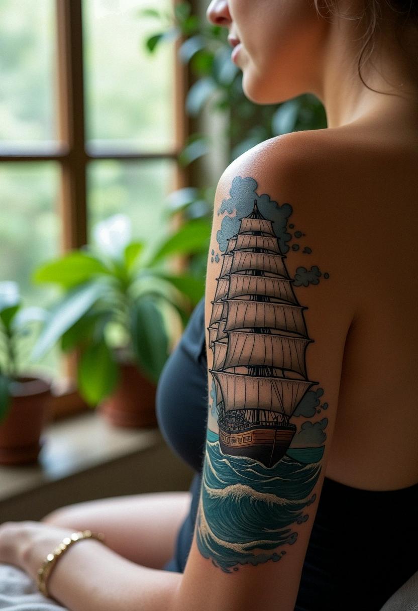 ship tattoo