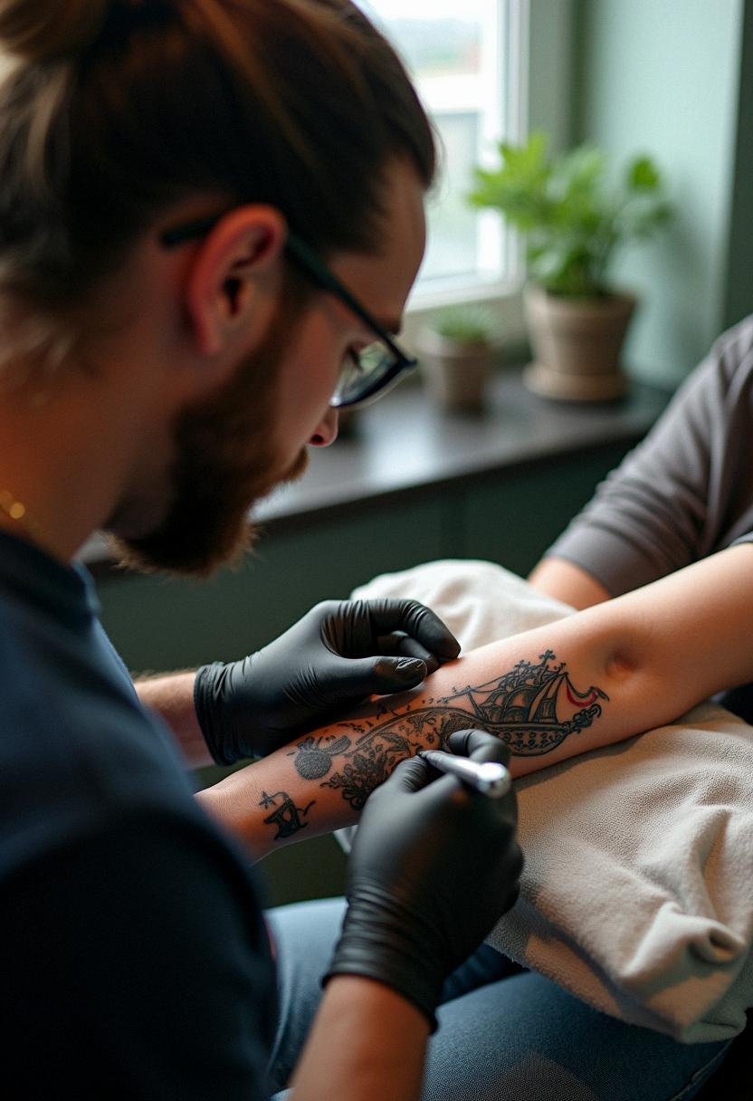 ship tattoo