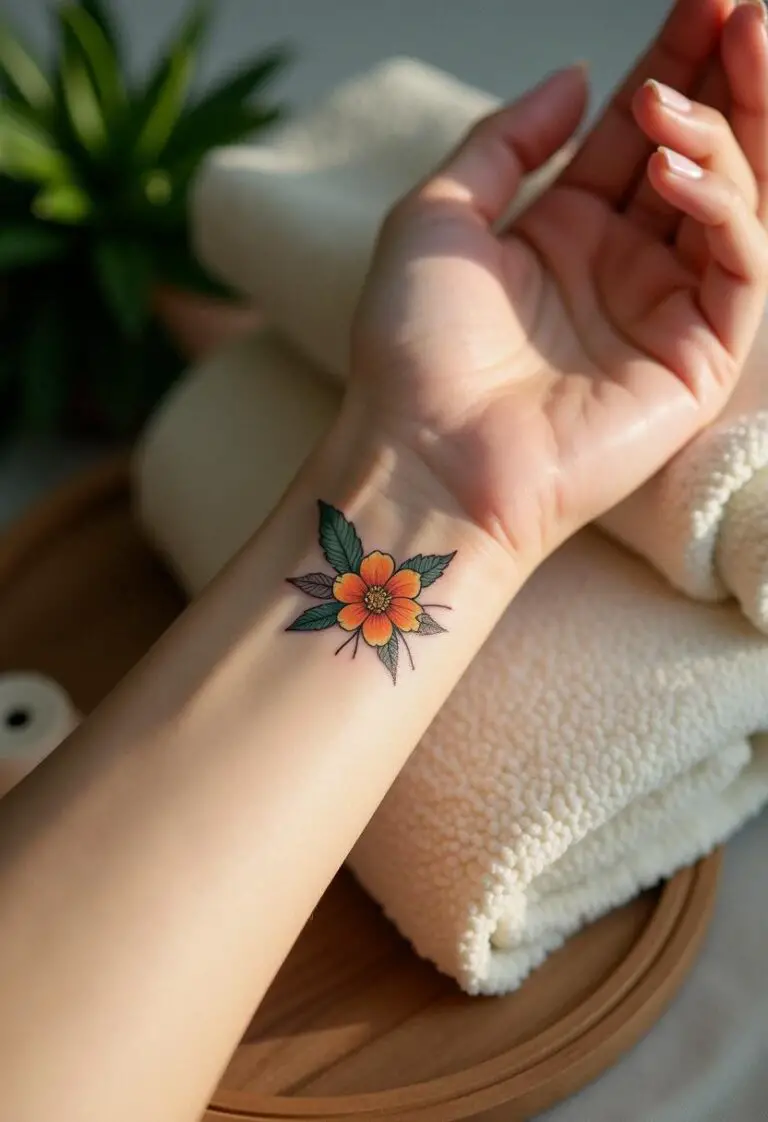 Small Flower Tattoo 00002