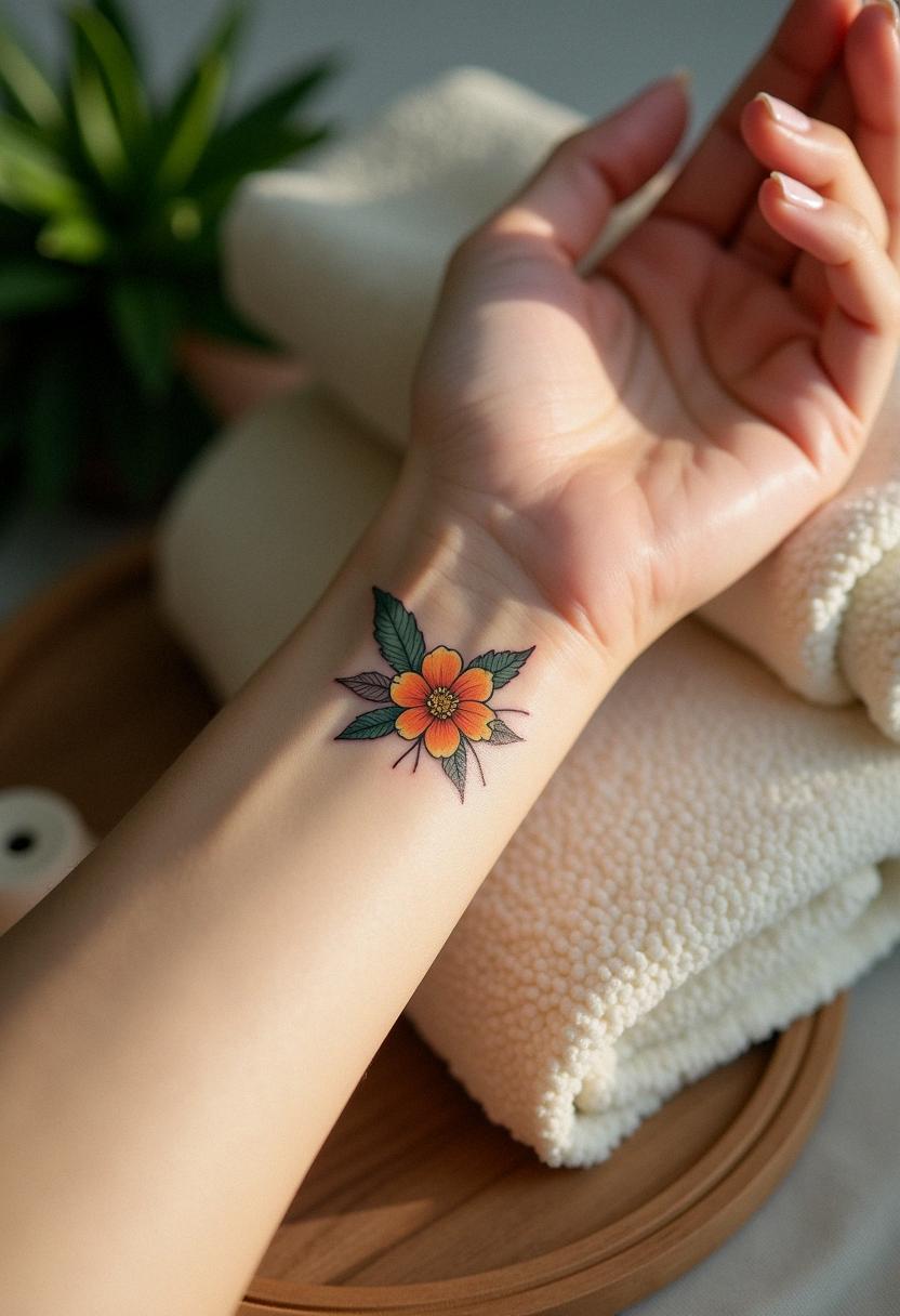 small flower tattoo