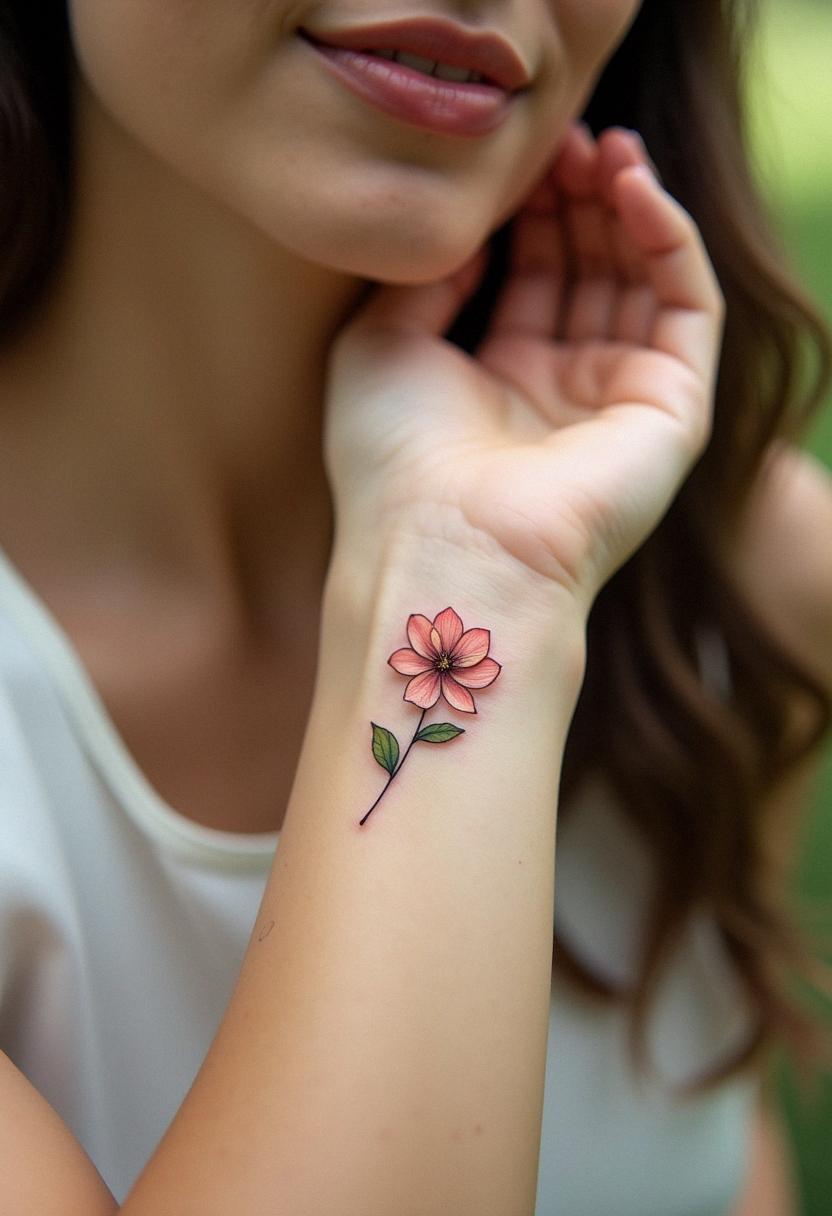 small flower tattoo