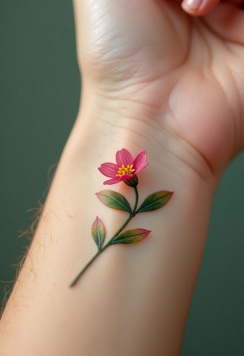 small flower tattoo
