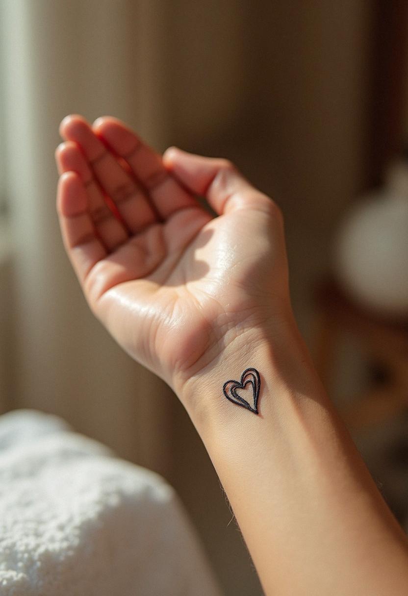 small heart tattoos