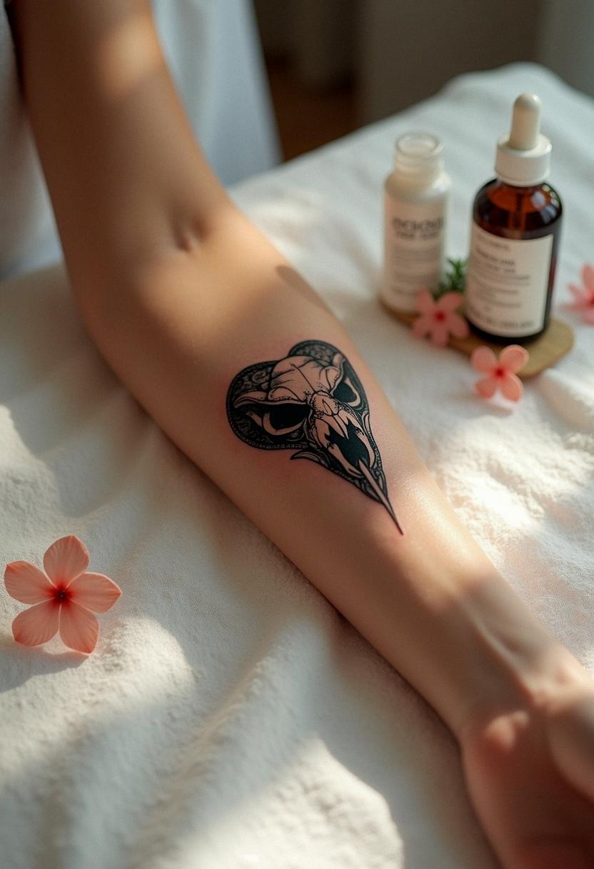 snake skull tattoo
