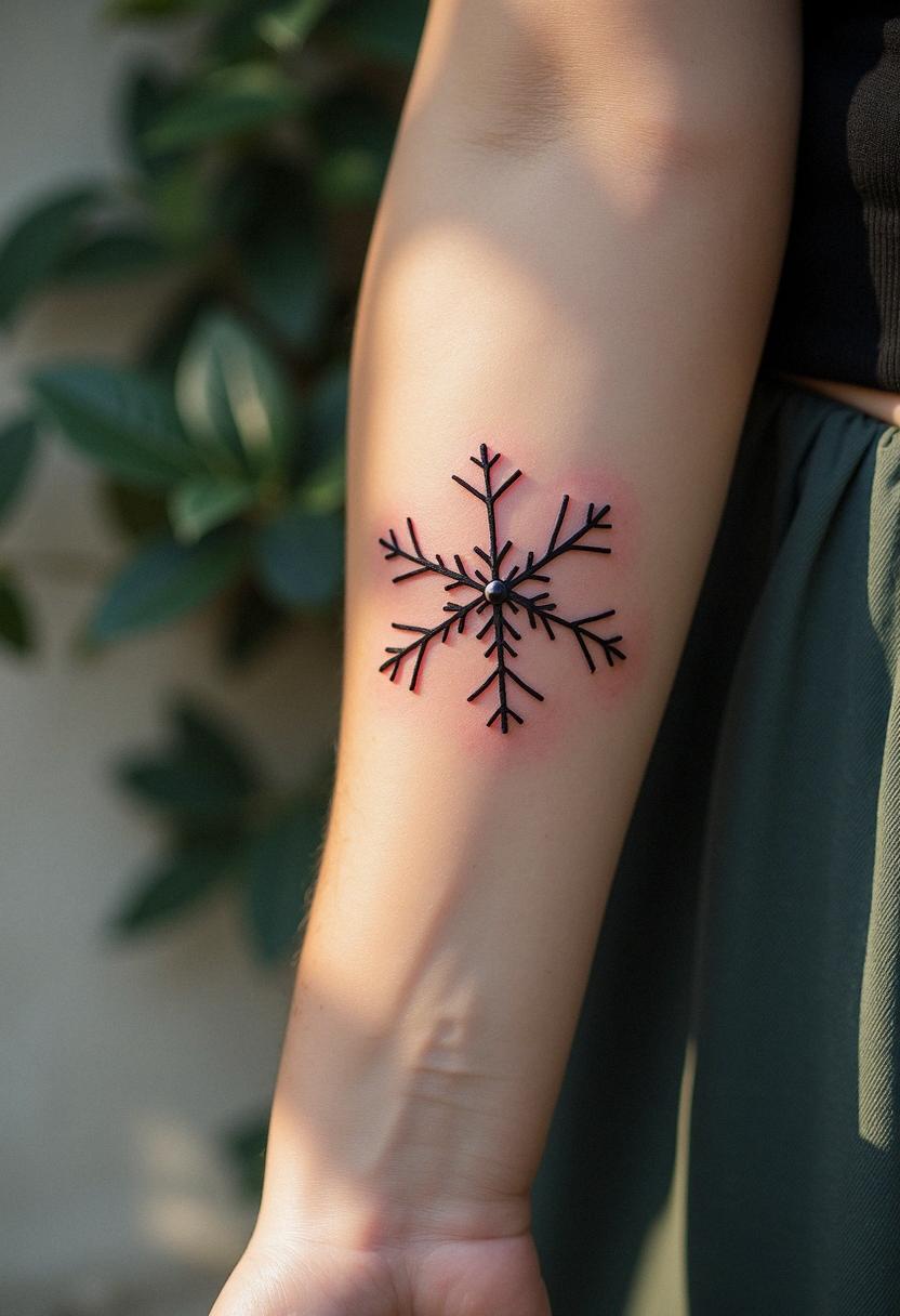 snowflake tattoo