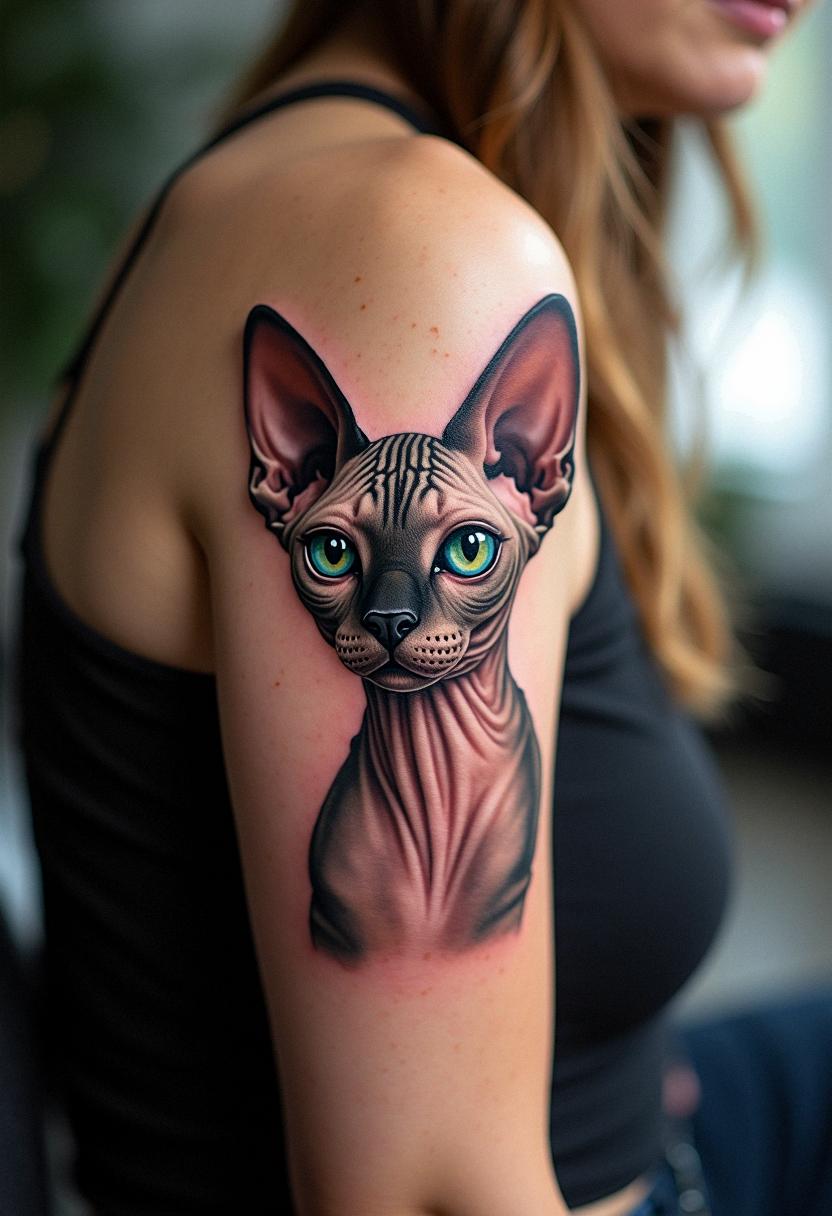 sphynx cat tattoo