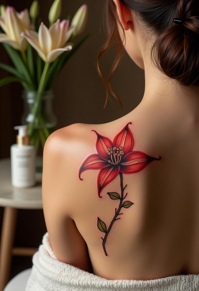 spider lily tattoo