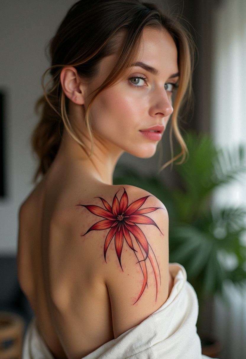 spider lily tattoo