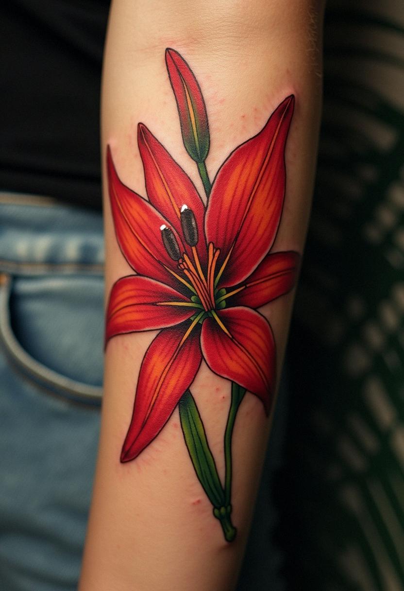 spider lily tattoo
