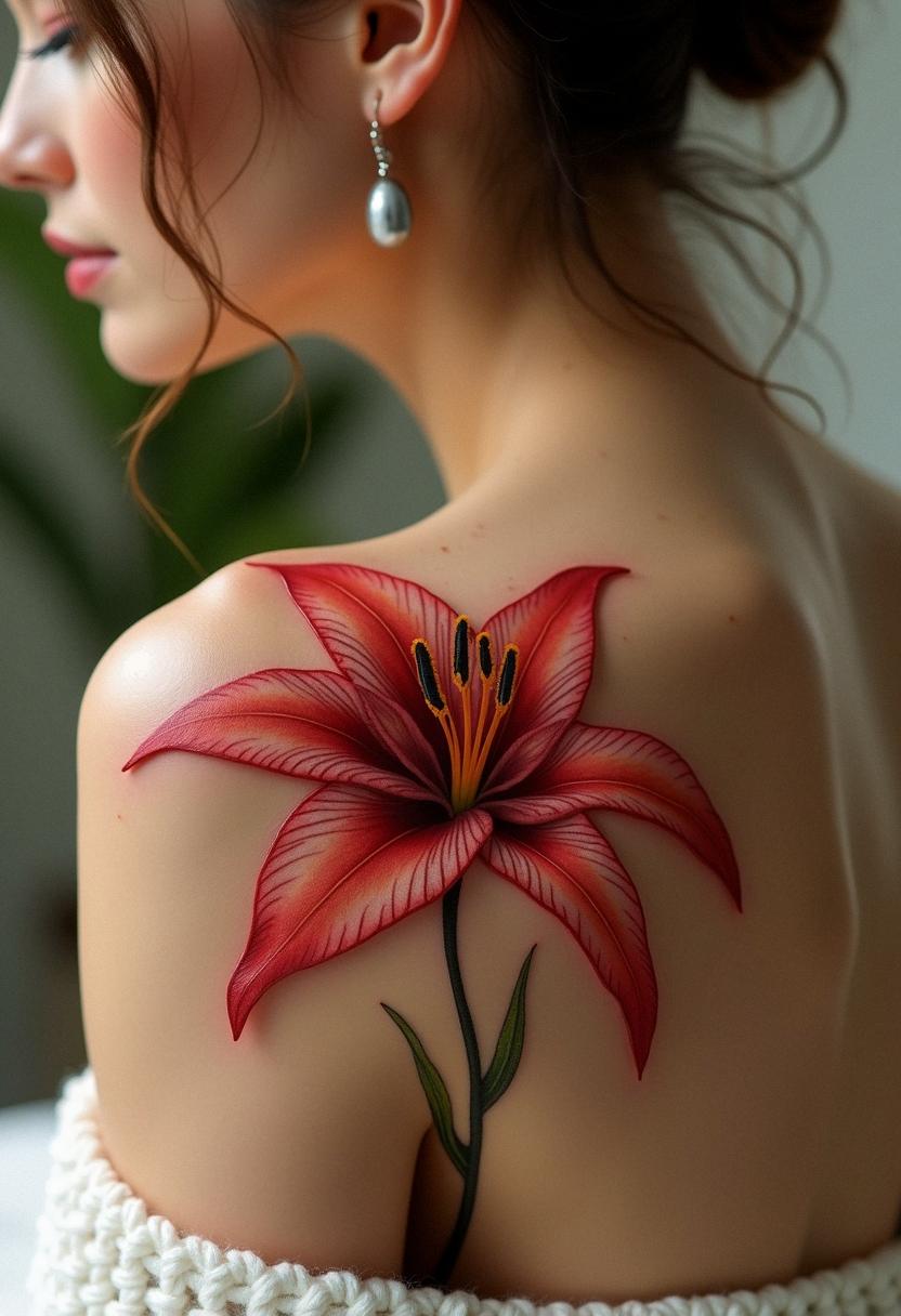 spider lily tattoo