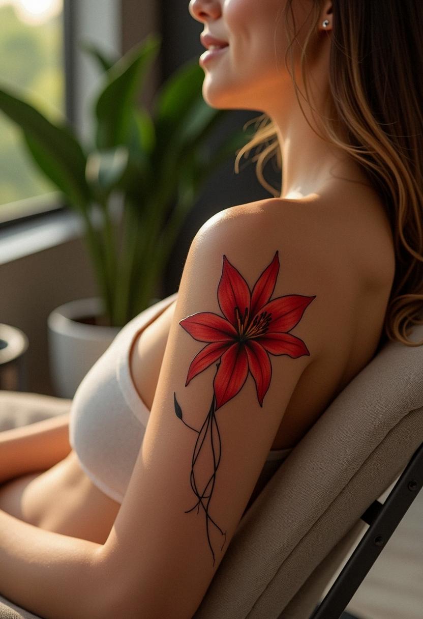 spider lily tattoo