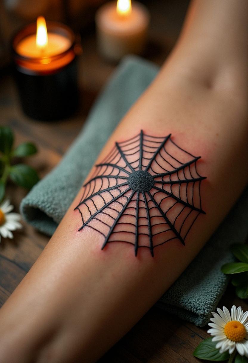 spider web tattoo