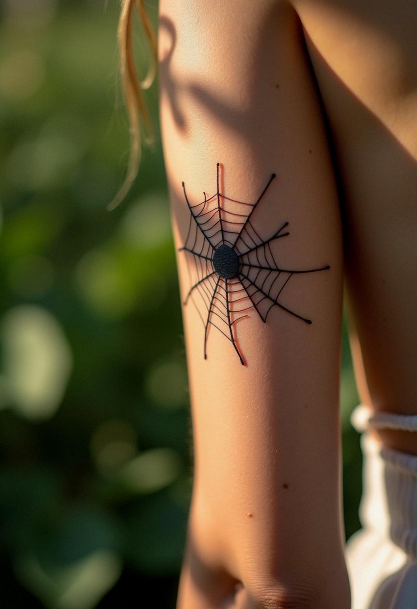 spider web tattoo