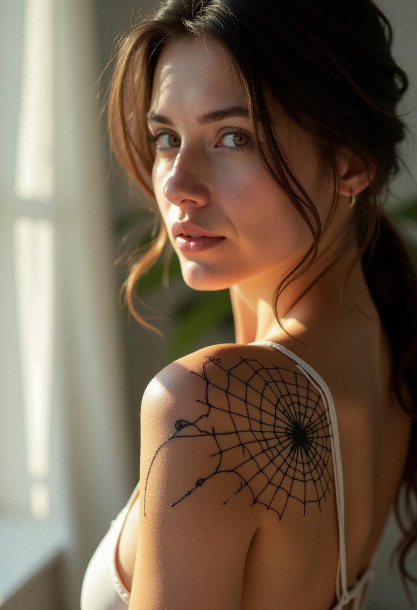 spider web tattoo
