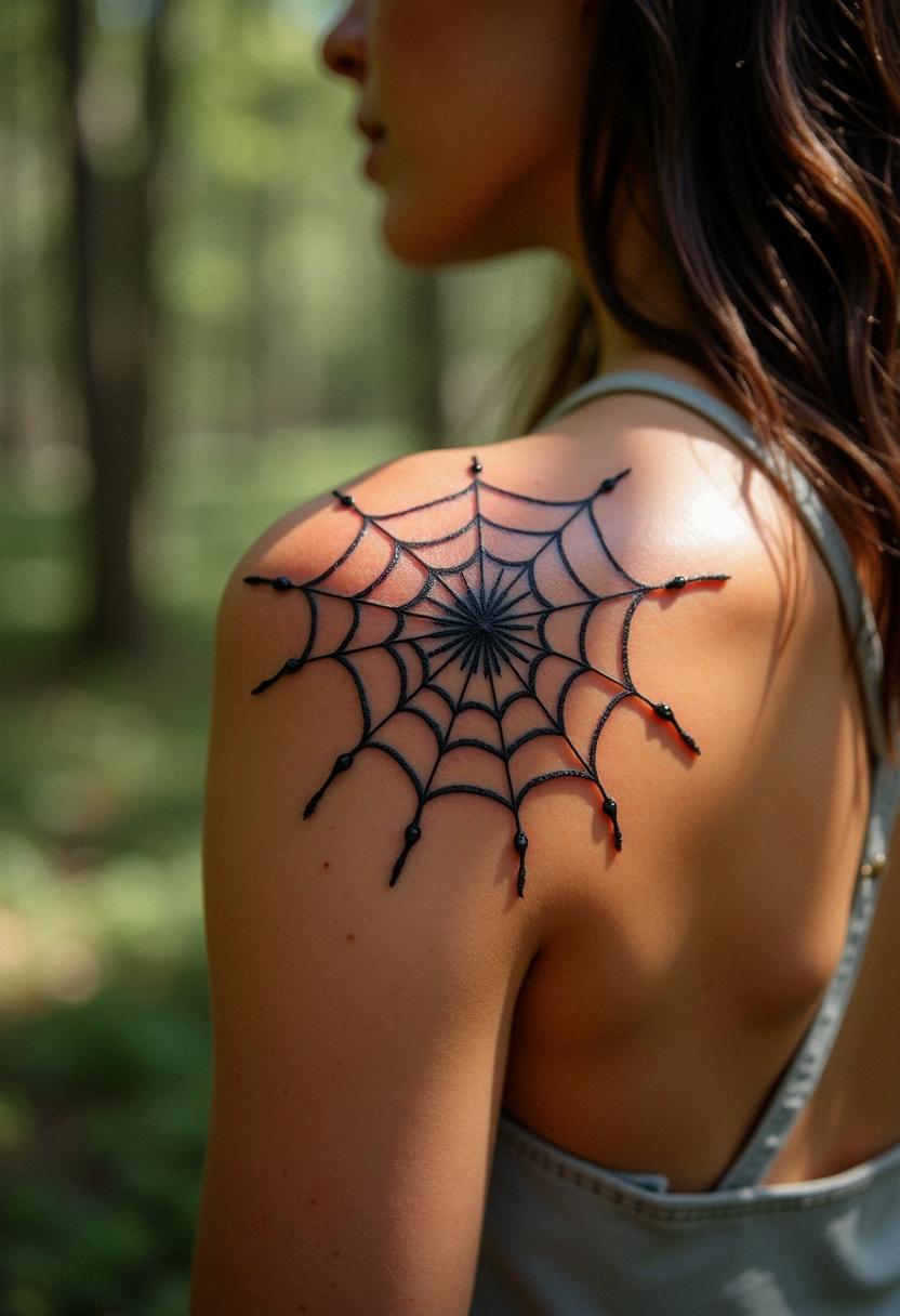 spider web tattoo