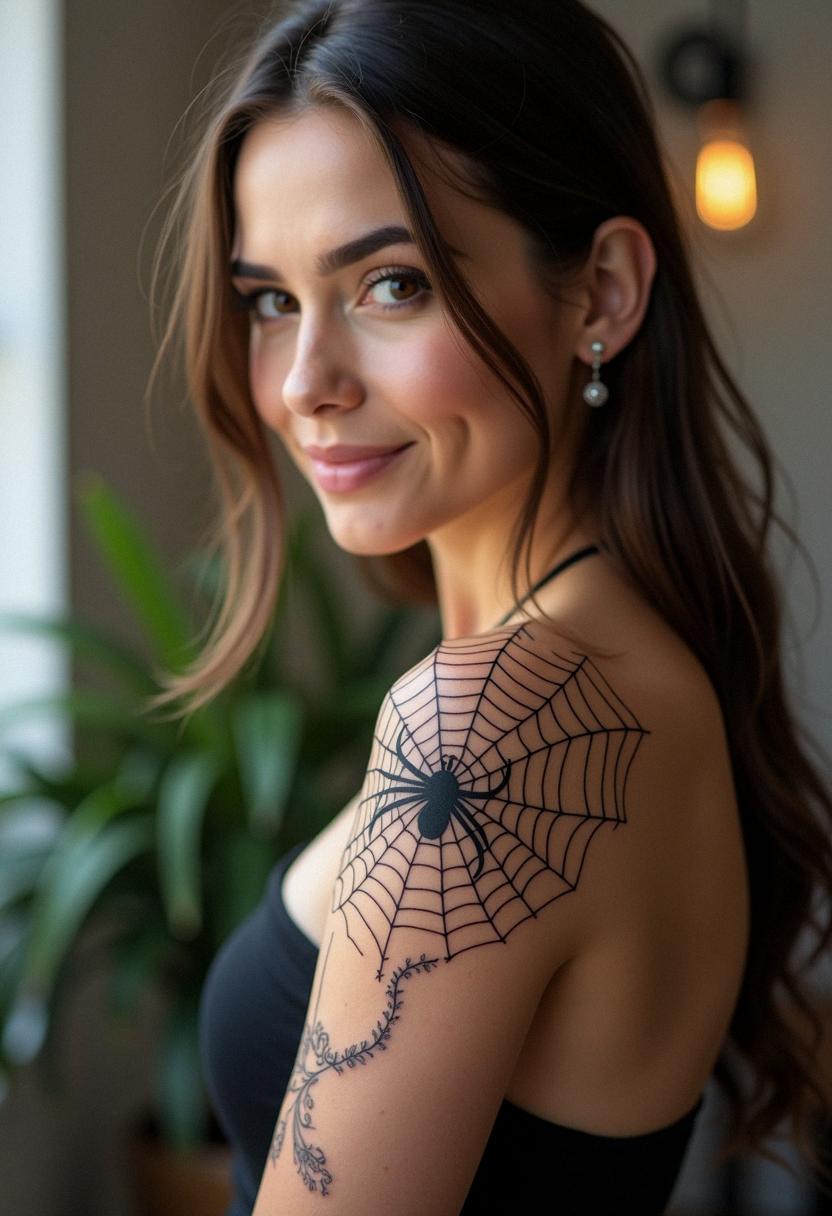 spider web tattoo