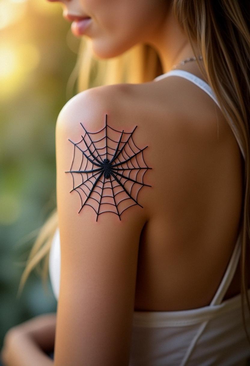 spider web tattoo