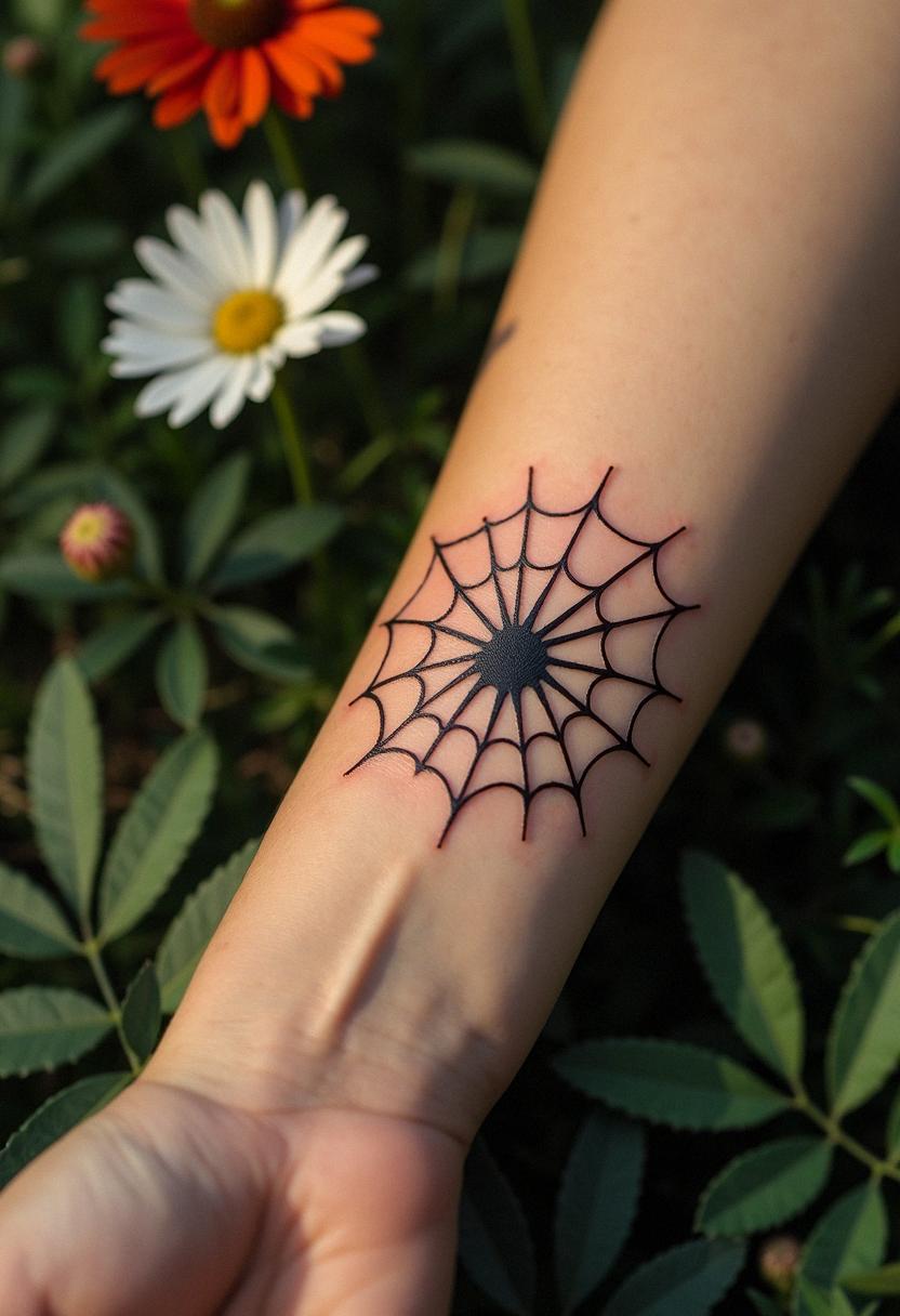 spider web tattoo