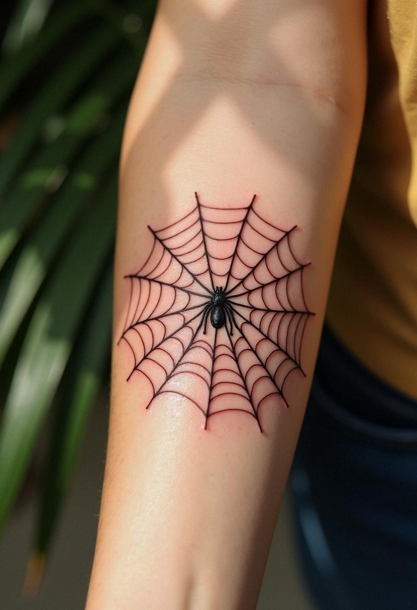 spider web tattoo