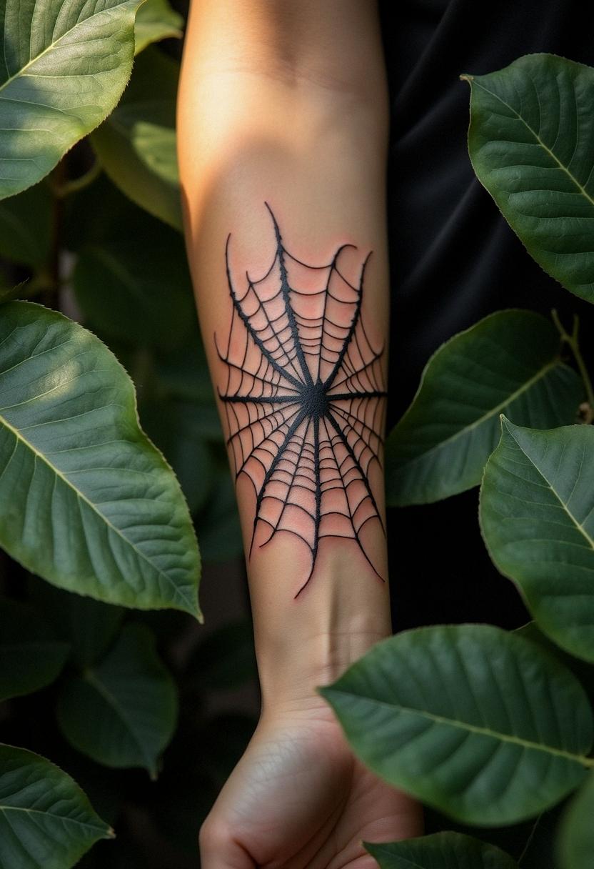 spider web tattoo