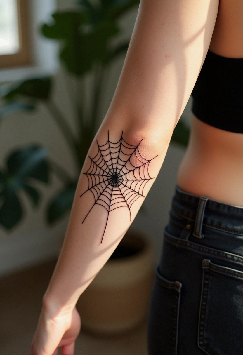 spider web tattoo