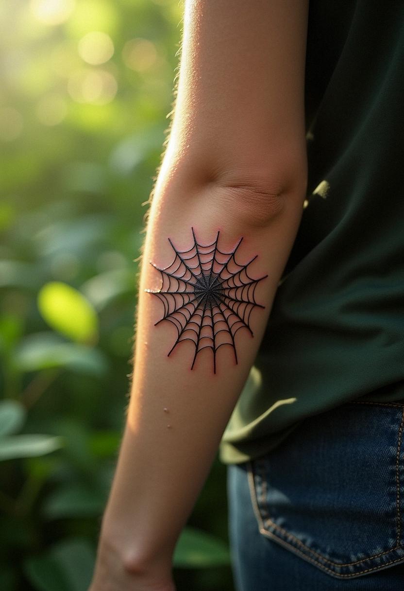 spider web tattoo