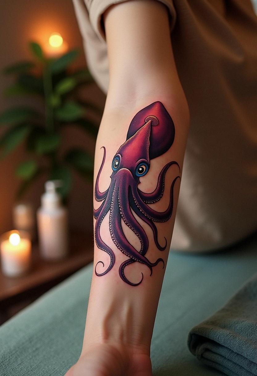 Unique Squid Tattoo Designs - Cozy Vibes