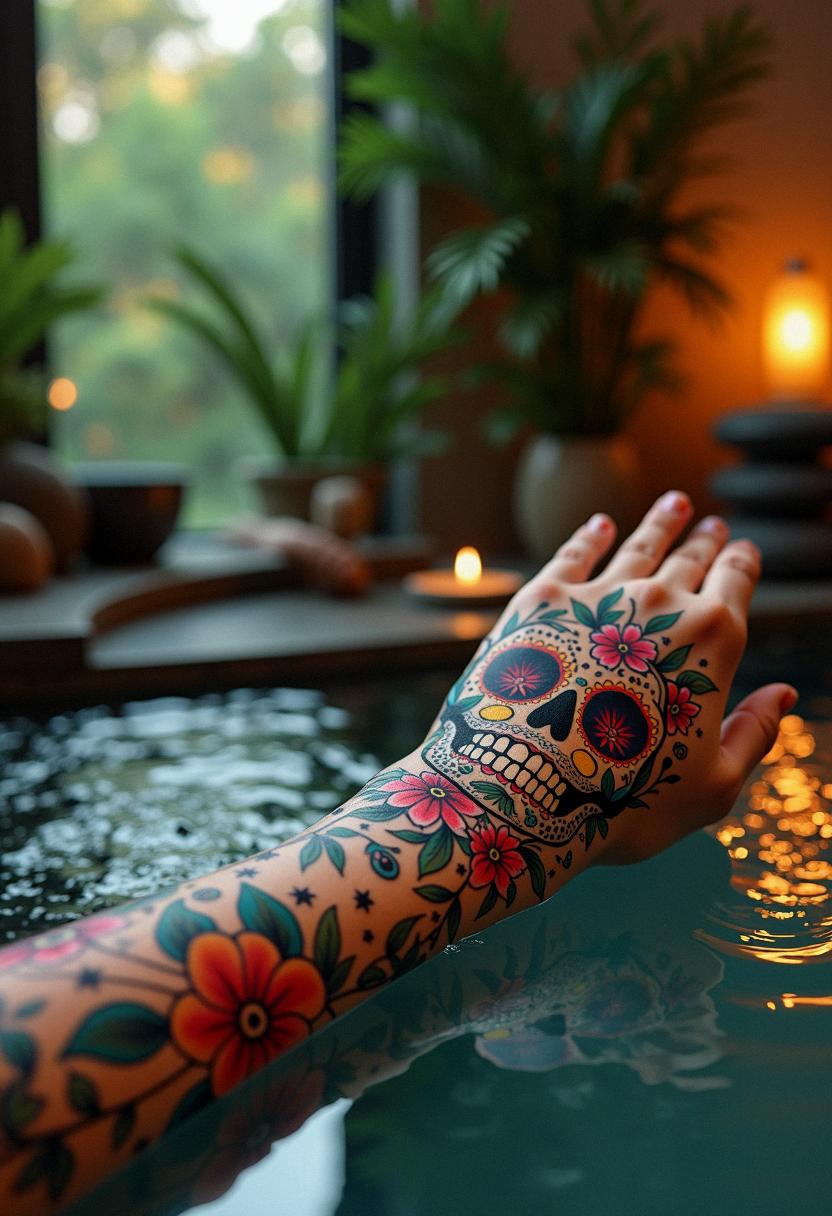 sugar skull tattoo