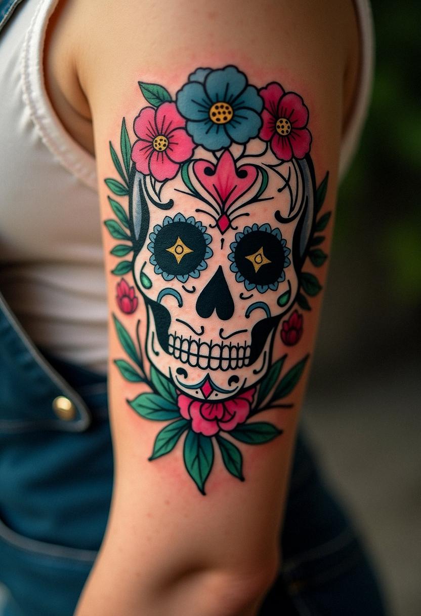 sugar skull tattoo