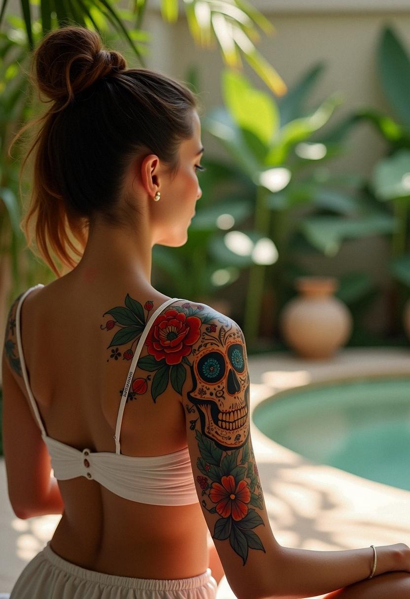 sugar skull tattoo