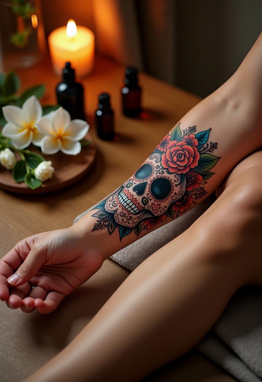 sugar skull tattoo