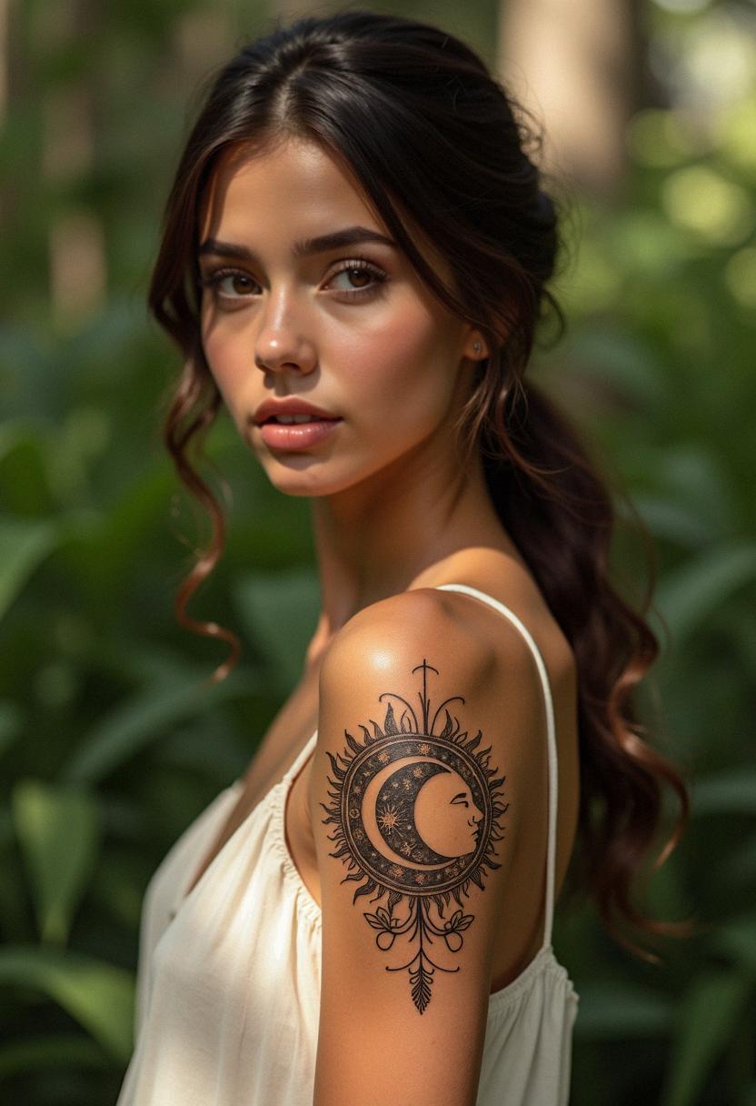 sun and moon tattoo