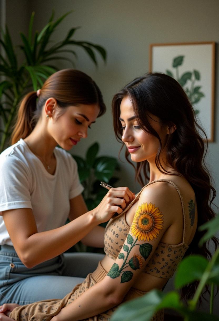 sunflower tattoo