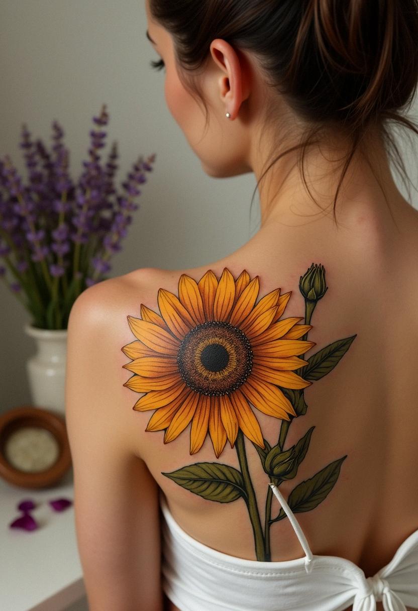sunflower tattoo