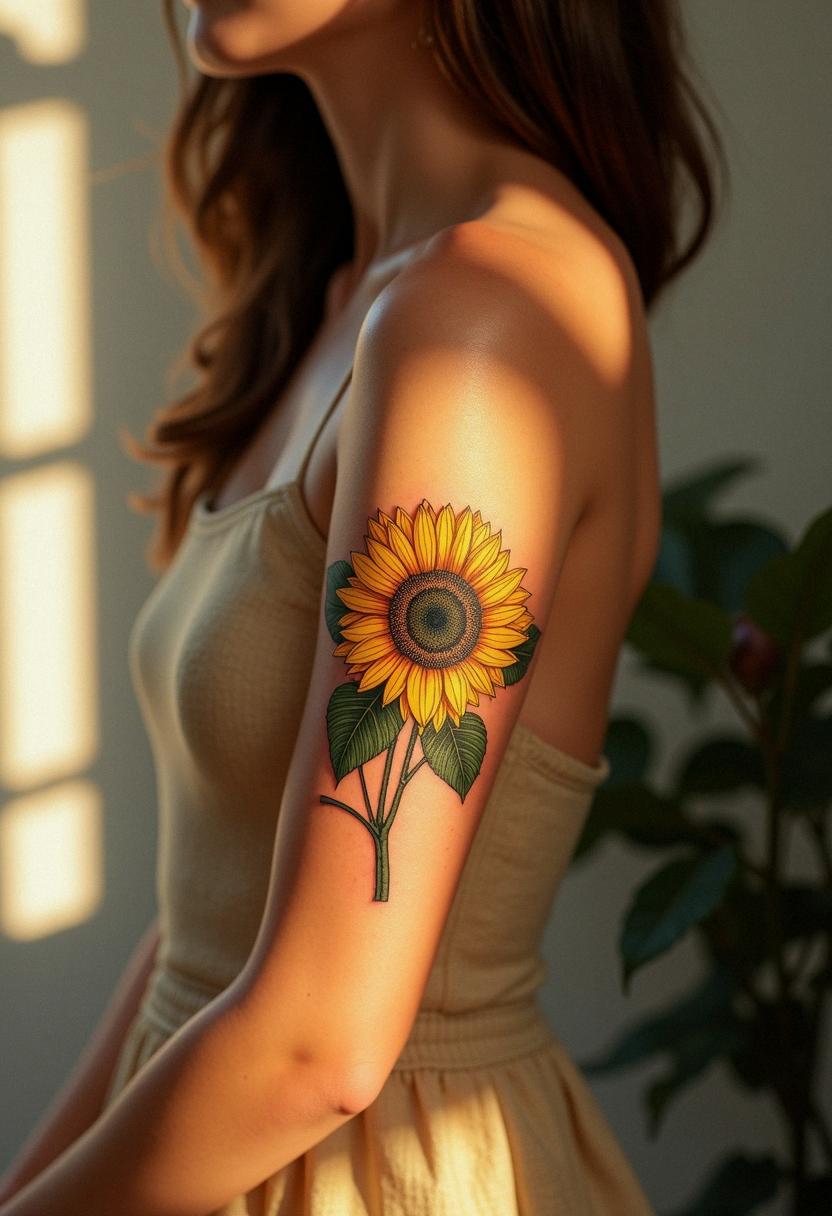 sunflower tattoo