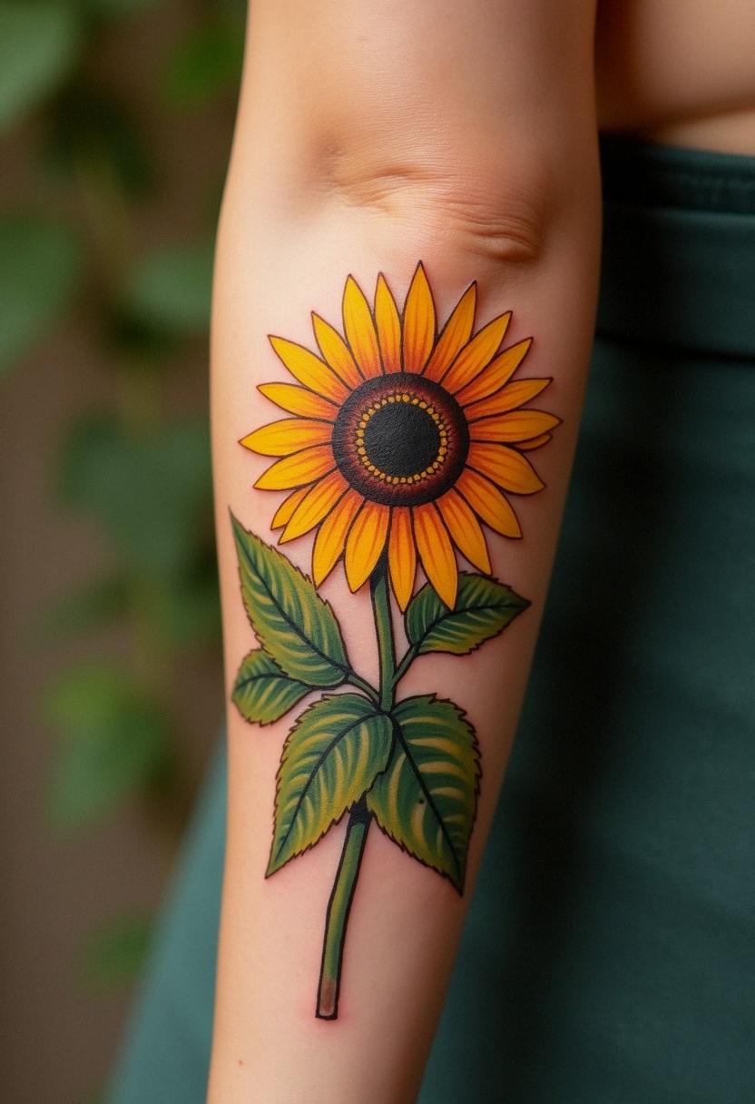 sunflower tattoo