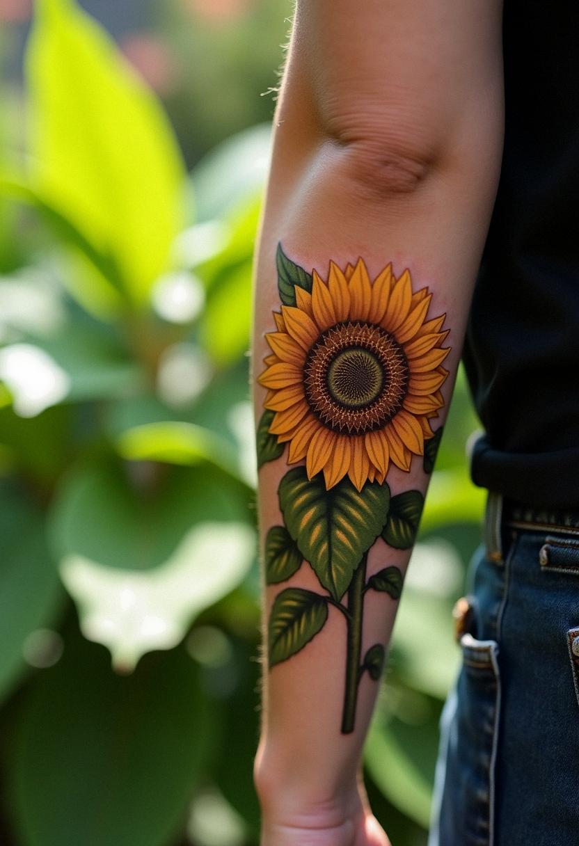 sunflower tattoo