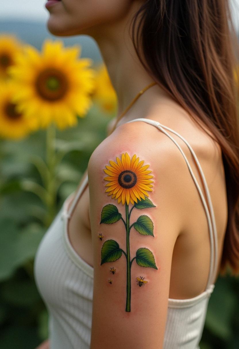 sunflower tattoo