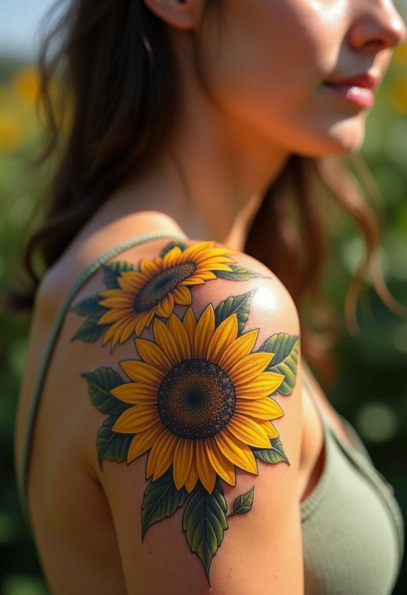 sunflower tattoo